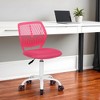 and White Adjustable Height Swivel Rolling Office Chair - 2 of 4