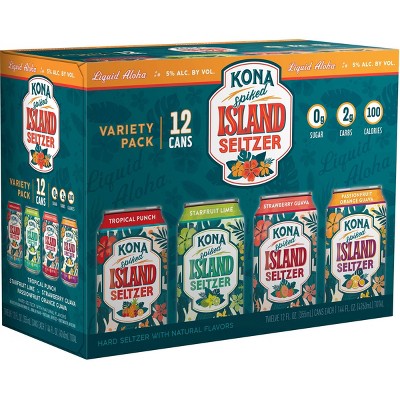 Kona Spiked Island Hard Seltzer Variety Pack - 12pk/12 fl oz Cans