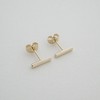 Midi Round Bar Earrings in Gold, Rose Gold, Silver - Honeycat - image 4 of 4