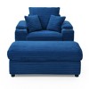 CAVINAS Corduroy Oversized Accent Chair with Ottoman and Large Seat,Modern Chair and Ottoman Sets for Bedroom,Reading Room - 2 of 4