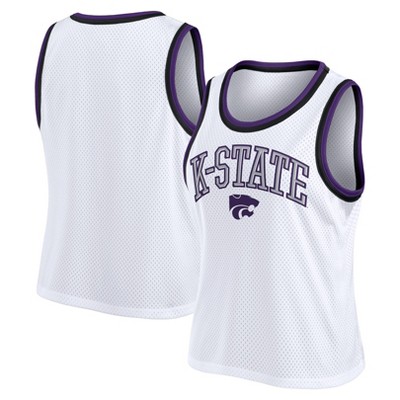 NCAA Kansas State Wildcats Women's White Mesh Tank Top