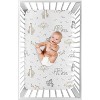 Sweet Jojo Designs Boy or Girl Gender Neutral Unisex Baby Fitted Mini Crib Sheet Serengeti Animals Taupe and White - 3 of 4