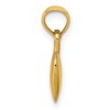 Black Bow Jewelry 14k Yellow Gold Hollow Polished Mini Heart Pendant, 8mm - 2 of 4