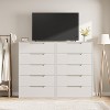 5-Drawer Tall Dresser 50" High with Adjustable Legs, Freestanding Wooden Vertical Chest for Bedroom, Living Room, Hallway, Entryway - 3 of 4