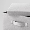 13"x13"x6" Fabric Bin with Lid Light Gray - Brightroom™ - 3 of 3