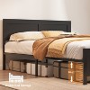 Vipbear's retro-style board bed frame is suitable for mattresses ranging from 10 inches to 14 inches in height, - 3 of 4