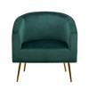 Nordlys Metal and Velvet Lounge Chair Modern Design Style Upholstery Living Room - 3 of 4
