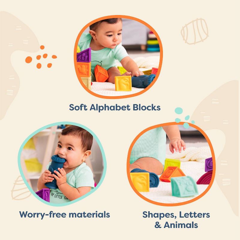 B. toys Educational Baby Blocks - Elemenosqueeze, 6 of 12