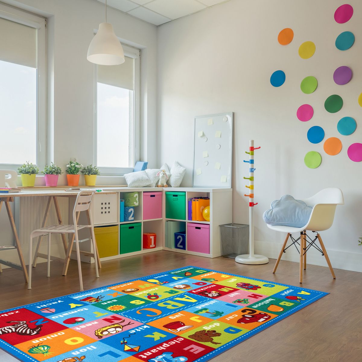 World Rug Gallery Kids Educational Learning Alphabet Symbols Non Slip Area Rug - thumbnail 9