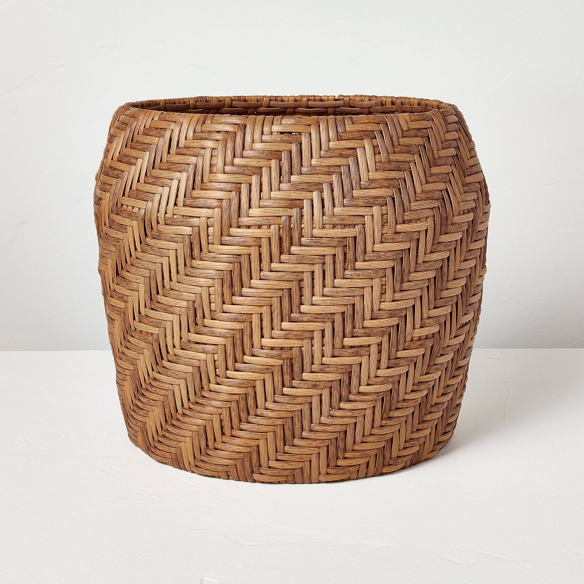12"x14" Small Round Woven Patterned Outdoor Plant Basket - Hearth & Hand™ with Magnolia