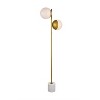 Elegant Lighting Eclipse 2 Lights Brass Floor Lamp With Frosted White Glass - 3 of 4