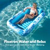 Jasonwell 4-in-1 Inflatable Pool Lounger, 70"x46" Float with Pillow, Sunbathing Bed Raft for Adults, Blue, Large - 2 of 4
