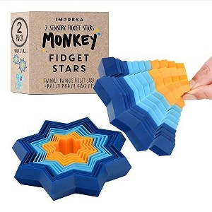 Impresa 2-Pack Original Monkey Fidget Star Kid Sensory Toys - 3D Star Shaped Fidget Toys for Stress Relief in Children - 1 of 4