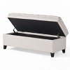 TiramisuBest Storage Ottoman Bench - Purple Fabric Entryway Bench, 50.0"L x 20.5"W x 18.25"H - 2 of 4