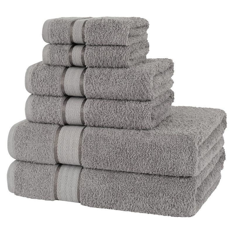 American Soft Linen 6 Piece Towel Set, 100% Cotton Towels for Bathroom, Dorlion Collection, 5 of 6