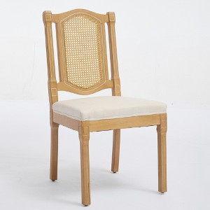 Lyngins French Style Dining Chairs with Rattan Backrest,Kitchen Chairs Set of 2,Chairs for Dining Room,Kitchen - 1 of 4
