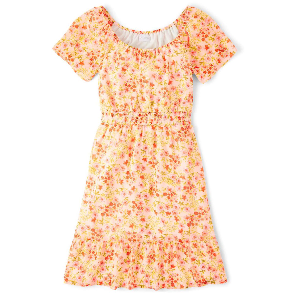 The Children's Place Womens Mommy And Me Short Sleeve Floral Print Georgette Woven Tiered Dress - thumbnail 2