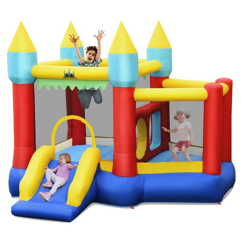 Costway Inflatable Bounce House Slide Jumping Castle Ball Pit Tunnels Without Blower, 1 of 11