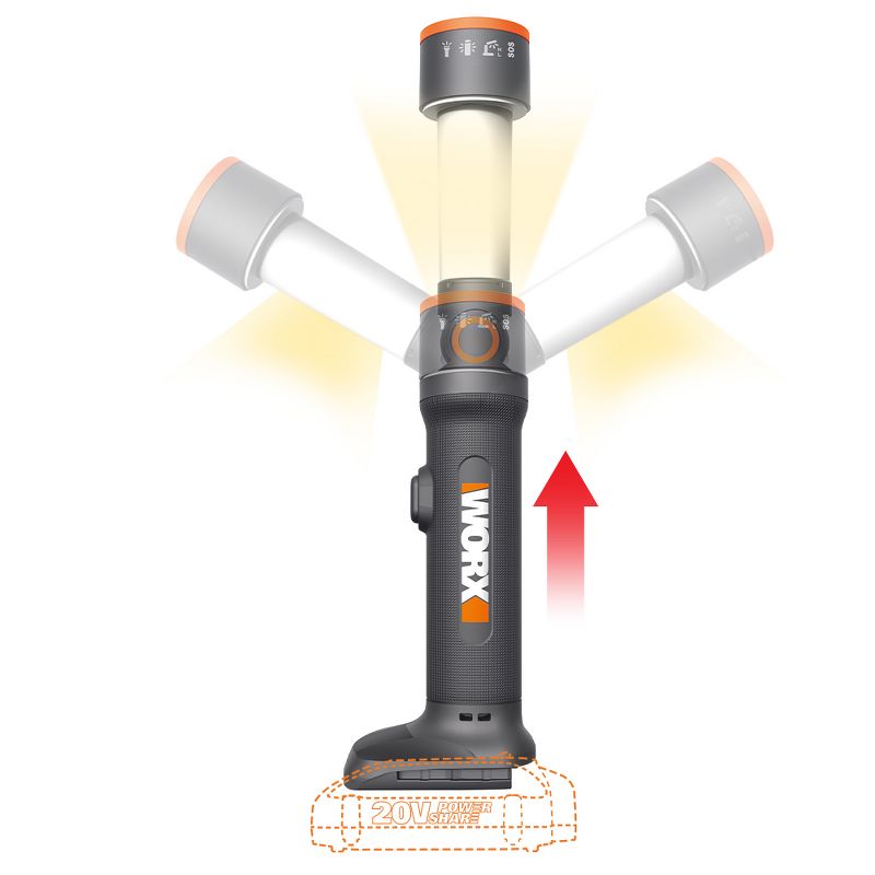 Worx WX027L.9 20V Power Share Multi-Function LED Flashlight (Tool Only), 1 of 9