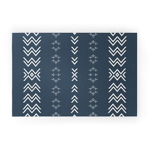 Sheila Wenzel-Ganny Minimal Blue Mudcloth Looped Vinyl Welcome Mat - Society6 - 1 of 2