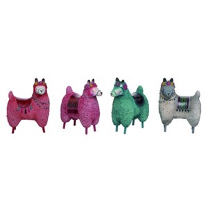 Transpac Resin Standing Llama Figurines Set of 4 Home Tabletop Mantel Decorations - 1 of 1