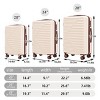 3 Piece Set Of Luggage,ABS Spinner Wheel Luggage With TSA Combination Lock,20/24/28 Inch Luggage Set,Suitcases Set-Cuddlewood - 4 of 4