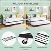 Metal Daybed Frame Without Mattress, Heavy Duty Metal Slats, Foundation Platform Sofa Bed with Headboard for Bedroom - 3 of 4