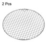 Unique Bargains Stainless Steel Round Cross Wire Barbecue Grill with Legs - 3 of 4