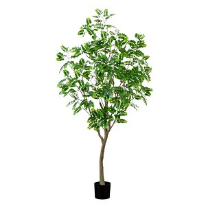 Nearly Natural 7-ft Artificial Greco Citrus Tree with Real Touch Leaves - 1 of 4