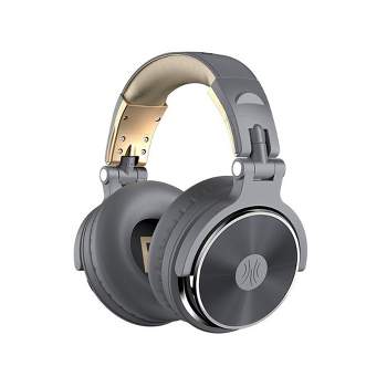 OneOdio Pro 10 Over Ear Headset Wired Studio DJ 50mm Neodymium Driver Gamer Music Sharing Headphones with Padded Ear Cups & In Line Microphone, Grey