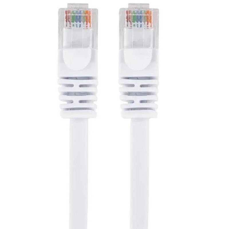 Monoprice Cat5e Ethernet Patch Cable - 1 Feet - White | Network Internet Cord - RJ45, Stranded, 350Mhz, UTP, Pure Bare Copper Wire, 24AWG, 2 of 5