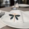 Unique Bargains Napkin Rings Dragonfly-shaped Stainless Steel Green Gold Tone 1 Pc - 3 of 3