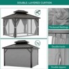 Gazebo 10x12 FT, Garden Tent, Frame of Aluminum, Tin Roof Pavilion - 2 of 4