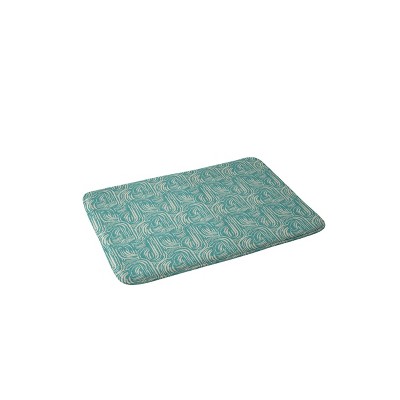 Holli Zollinger Kikka Teal Memory Foam Bath Mat Brown - Deny Designs