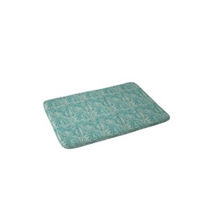 Holli Zollinger Kikka Teal Memory Foam Bath Rug Brown - Deny Designs: Microfiber Bathroom Floor Mat, Machine Washable - 1 of 3