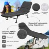 Costway Folding Camping Cot with  Detachable Mattress & 6-Position Adjustable Backrest Navy/Grey - 4 of 4