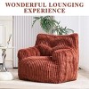 Soft Fluffy Corduroy Fabric Bean Bag Chair,Modern Bean Bag Chair,Bean Bag Chair For Bedroom-Cuddlewood - 3 of 4