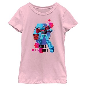 Girl's Transformers: EarthSpark Optimus Roll Out T-Shirt - 1 of 4