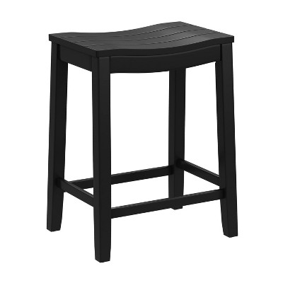 24" Fiddler Wood Backless Counter Height Barstool Black - Hillsdale Furniture