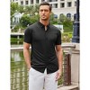 COOFANDY Men's Short Sleeve Casual Button Down Shark Shirts Wrinkle Free Untucked Shirt Summer Stretch Dress Shirts - 4 of 4
