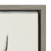 Kate and Laurel Sylvie Highland Cow Framed Canvas by Ron Dunn, 22x22, Gray - 3 of 4