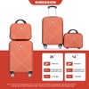 2/4pcs Luggage Set, ABS Lightweight Suitcase with 14" Makeup Box and Spinner Aircraft Wheels (14/20/24/28 Inch) 4S -ModernLuxe - 3 of 4