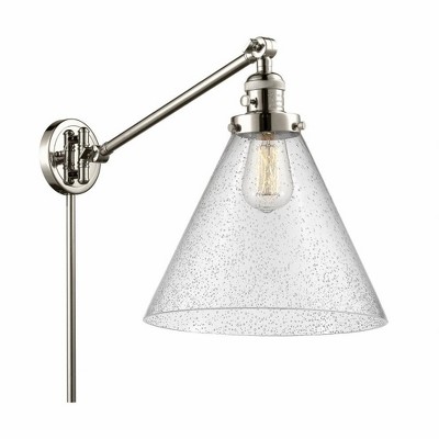 Cone - 1 Light Swing Arm Wall Sconce In Industrial Style-16 Inches Tall and 12 Inches Wide