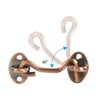 Unique Bargains Carbon Steel Carbon Steel Hook Eye Latch 2 Pcs with 8 Screws - 4 of 4