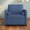 3 in 1 Accent Chair, Convertible Chaise Lounge Sleeper Chair with Adjustable Backrest 4B -ModernLuxe - 2 of 4