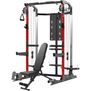 Power Cage Home Rack, Multi-Function Free Weight Gym Workout Machine - 1 of 4