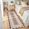 Modern Bordered Living Room Bedroom Rugs, Scalloped Washable Non Slip Dining Room Carpet, Accent Home Decor Rugs - 2 of 4