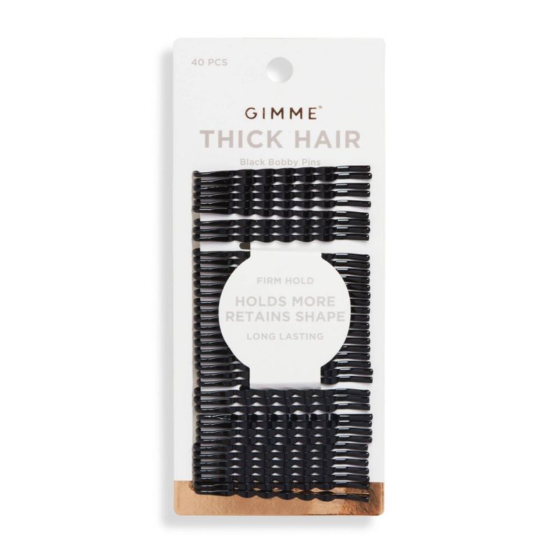 Gimme Beauty Thick Hair Pins - Black - 40ct, 1 of 7