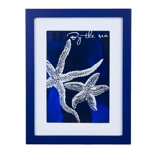 Beachcombers Blue Starfish Framed Coastal Plaque Sign Wall Hanging Decor Decoration For The Beach 12.5 x 0.5 x 9.75 Inches. - 1 of 2
