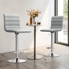 Dovelina Modern PU Leather Swivel Barstool Adjustable Bar Stool Set of 2 - 3 of 4